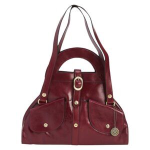 PATRICIA NASH Leather Milania Convertible Satchel With Shoulder Straps
